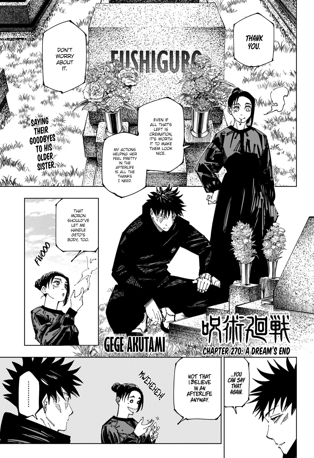 Jujutsu Kaisen Manga, Chapter 270