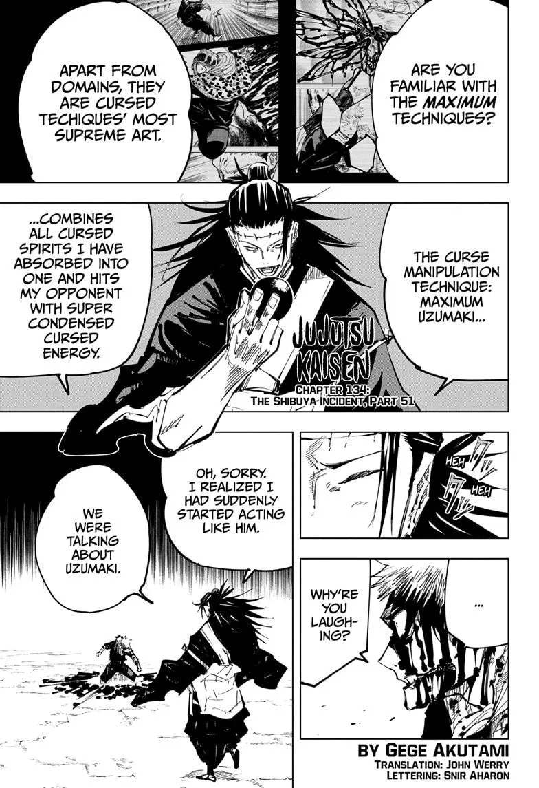 Jujutsu Kaisen, Chapter 134 1 1 160