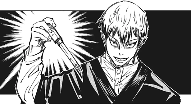 The Character of Naoya Zenin in Jujutsu Kaisen Manga 2 Naoya27s knife